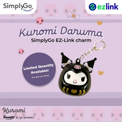 Limited Edition - Sanrio Characters Kuromi Hello Kitty My Melody Twin Stars SimplyGo EZ-Link Charm EZLink Card (Lazada Exclusive) Ez Link Card with $0 Stored Value (While Stock Lasts!)!