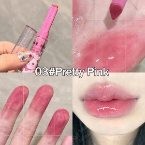 Gege Bear Pink Rabbit Solid Lip Gloss: Moisturizing And Hydrating Lipstick Long-Lasting And Smoothing Suitable For Students Plumping And Hydrating Lips Mirror-Like Finish Creates A Natural Makeup Look.