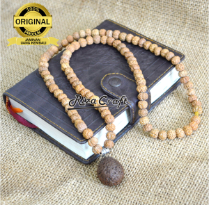 Kalung Liontin Kesehatan Pria Wanita Biji Buah Jenitri Genitri Rudraksha ASLI Kualitas Super