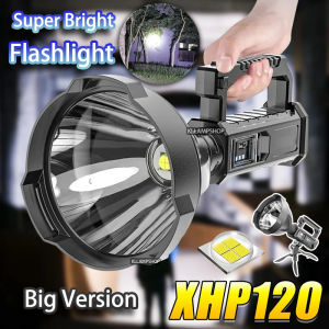5000W Portable Flashlight with Stand XHP90 Torch light Super bright Long shot Lampu suluh USB Rechargeable Camping light Waterproof Emergency light