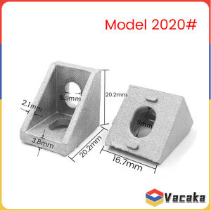 Vacaka Corner Bracket 20X20 30X30 40X40  2-Hole Corner Bracket Connector Aluminum Profile Accessories