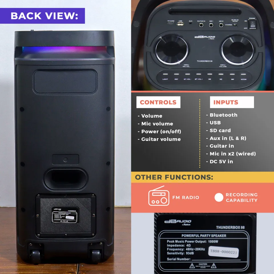 Db Audio Wired Portable Speaker DB Audio By Astron VERSABOX-12