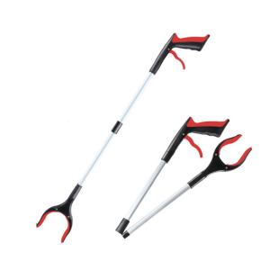 Space Saving Extendable Device Rubbish Tongs AntiSlip Texture Reinforced Aluminum Frame Ideal For Household Yard Work