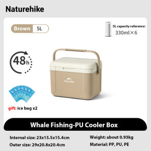Naturehike multifunction foldable outdoor camping cooler insulated portable Picnic 5L/18L PU cooler box 48 hours