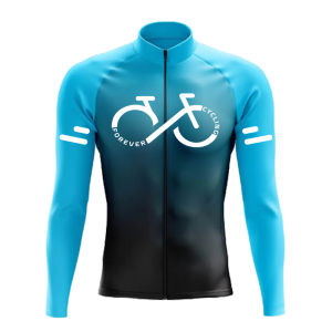 Gradient Color Men Cycling Jersey 2023 Autumn Long Sleeve Cycling Shirts Quick-Dry Mountain Road Bike Riding Clothes Fashion Bicycle Wear