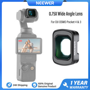 NEEWER LS-45 0.75x Wide Angle Lens for DJI Osmo Pocket 3 & Pocket 4 Camera Lens with Expanded 108° FOV