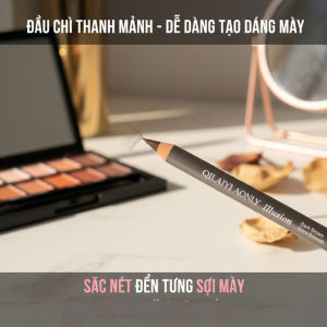 Chì kẻ mày Qilaiyi Aonly Illusion Extra Smooth - Màu Nâu Đậm (Dark Brown) tự nhiên bền màu. MUA 5 CÂY TẶNG 1 CHUỐT CHÌ CHUYÊN DỤNG