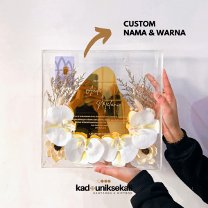 BOUNTAQEU BRUSH MAHAR FULL AKRILYC 3D 30X30 FRESH LILAC | FRAME MAHAR & HANTARAN WEDDING