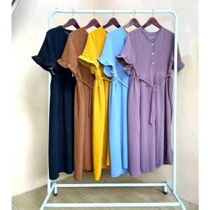 DRESS HANA KRINGKEL AAIRFLOR IMPORT HANA VIRA TERMURAHHHL BAHAN KRINGKELAAIA ARFLOW PREMIUM IMPORT JUMBO