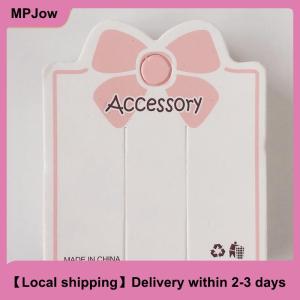 【Local shipping】 50PCS Pink Bowknot 2 Pores Display Paper Card Tag For Bracelet Jewelry Hair Accessories Holder Packaging Supplies Small Tool