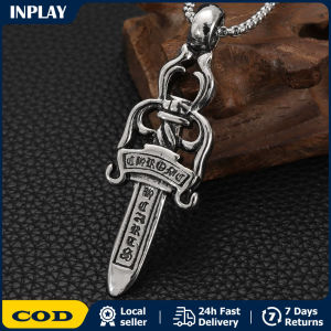 Retro Gothic Big Sword Necklace for Men - Trendy Streetwear Alloy Pendant Jewelry