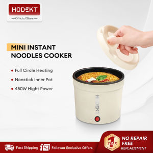 HODEKT Mini Electric Cooker Multifunctional Hot Pot Instant Noodles Pot Non-Stick