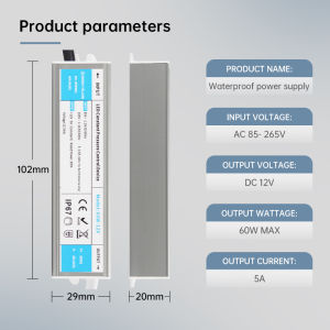 Power supply/transformer/adapter DC 12v/24V power strip LED CCTV  IP67 outdoor rain Power supply