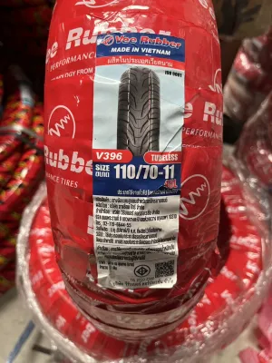 ยางรถมอเตอร์ไซค์ Vee Rubber รุ่น MANHUTTON VRM396 ขนาด 110/70-11 120/70-10 TL ยางใหม่ ปี23