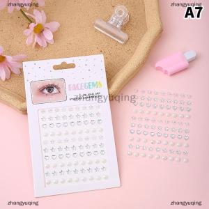 [COD] zhangyuqing Tattoo Sticker Glitter Eyeliner Eyebrow Makeup Face Eyes Temporary Tattoo Rock Rhinestone 3D Eyeliner Stickers