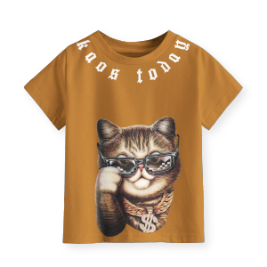Kaos Anak Laki-Laki Perempuan Lengan Pendek Motif Terbaru Cat Series