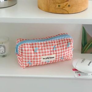 Pouch Makeup Pink Bow Coquette Y2k Tempat Pensil Tas Kosmetik Bag Travel Kapasitas Besar