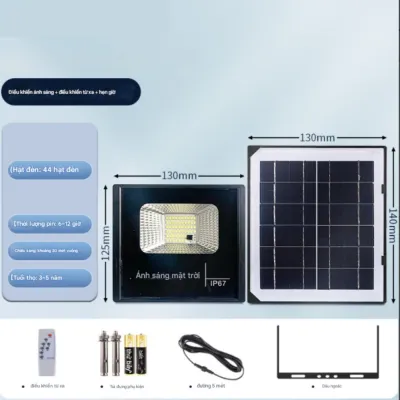 Đèn Năng Lượng Mặt Trời Siêu Sáng IP67 Có Báo Pin Remote – 60W 100W 200W 300W Chống Nước