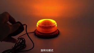 LED Strobe Beacon Light Rooftop Hazard Red Amber Traffic Lamp 10W 12V-80V Flash Rotating Emergency Warning Light Safety Lamp
