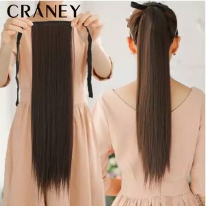 50cm Ponytail Wig for Women Hair Extensions Horsetail Long straight hair Natural
