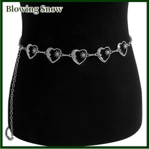 Blowing Harajuku Punk Mặt Trăng Kim Loại Thắt Lưng Phụ Nữ Cổ Điển Punk Gothic Mặt Trăng Mặt Trời Cao Eo Chuỗi Thắt Lưng Mặt Dây Chuyền Thắt Lưng Nữ