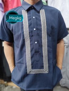 Computerized Short Sleeve Polo Barong Random Design