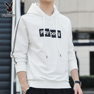 PLAYBOY Sweater Hooded Mens Long-sleeved Sweater Spring and Autumn Youth Popular Sweater M-4XL
