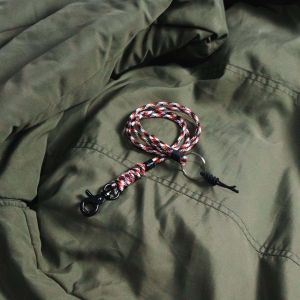 Tali Dompet Pria Strap Wallet Paracord Pengait Besi Simpel Pengaman Dompet Premium