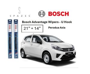 Bosch Wiper Perodua Axia Wiper U Hook 21"+14" Bosch Axia Wiper Advantage U Hook 1 set