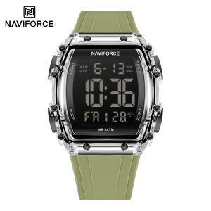 Naviforce Đồng Hồ Ban Đầu Cho Nam Giới lịch dạ quang Báo Động Chronograph Thường Đồng hồ thời trang 50M Không Thấm Nước thể thao cho nam đồng hồ kỹ thuật số Nf6107