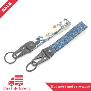 [COD] Japanese Car Keychain Nylon Thermal Transfer Key Ring Strap Lanyard Modified Auto Pendant Key Rope