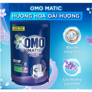 Nước giặt hương hoa nước giặt OMO dịu nhẹ thơm lâu nước giặt quần áo 412g máy giặt cửa trước
