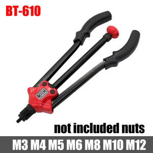 HIFESON rivet nut tool Insert Manual Riveter Threaded Nut Riveting Rivnut Tool for Nuts M3 M4 M5 M6 M8 M10 M12 Carbon Steel Aluminum Stainless Steel Nuts Hand Riveting Machine