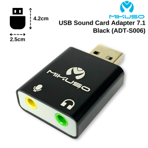 Mikuso USB Sound Card Adapter HiFi Magic Voice 7.1 CH Speaker Accesorries USB 2.0 Connection with Audio and Microphone 3.5mm Jack ADT-S006