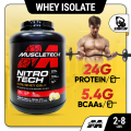 MuscleTech Nitro Tech Whey Gold, 100% Whey Protein, Whey Isolate, Protein Powder for Lean Muscle, Gluten Free, 2-8lbs. 