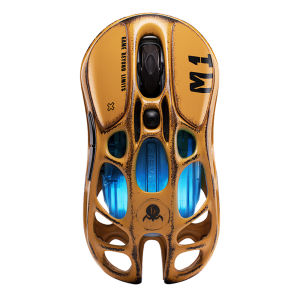 GravaStar Mercury M1 Pro Battle Worn Yellow Wireless Gaming Mouse MICE 5 Light Mode Highly Sensitive PAW3395