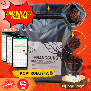 Kopi Temanggung Robusta Biji Sangrai Murni 100% Asli 500 gram
