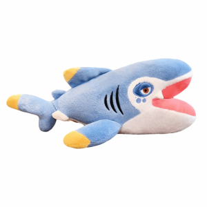 BABYBANG Soft Shark Plush Toy Fluffy Big Red Mouth Shark Plush Doll Gift for Kids Teeth Sea Animal Stuffed Home Furnishing Decoration