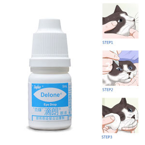 Pet Dog Cat Eye Drops Red and Swollen Eyes Conjunctivitis Rhino Branchitis Tear-stained Eye Drops 5ml