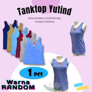 BAYIe - 1 PCS Singlet / Tanktop / Kaos Dalam Wanita Remaja WARNA Tali Lebar YUTIND SA78A Bahan Katun Size M L XL XXL