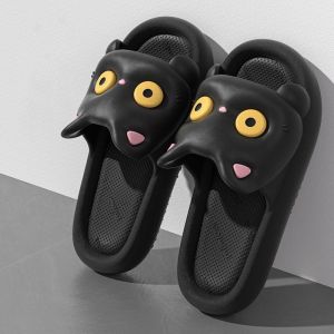 Dép Nữ Họa Tiết Mèo Mắt To Ngộ Nghĩnh Êm Chân Chống Trượt Dép Mang Trong Nhà Dễ Thương Chống Thấm Nước Phong Cách Hàn Quốc TIDO TI DO