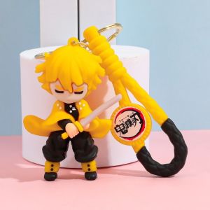 Anime Figure Demon Slayer Keychain Car Keychain Cartoon Backpack Pendant Handmade Accessories Gifts Hot
