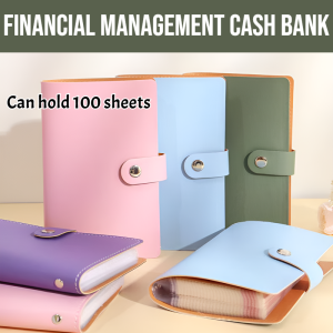 Waterproof Financial Management Cash Bank Large Capacity Money Saving Book Wallet Cash Book Thicker Lock Feature Saving Money Organizer