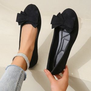 Free Shipping Plus-Size WomenS Round-Toe Flat Shoes 2026 Spring/Autumn New Collection Fashionable And Casual Slip-On Shallow-Toe Flats