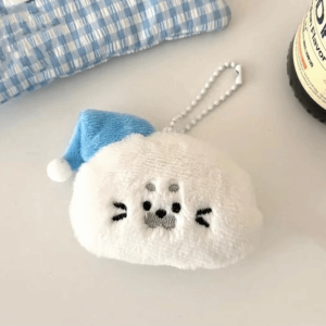ED Soft Stuffed Seal Plush Keychain Fluffy Plush Animal Key Pendant Q-version Small Size Bag Charm Daily Use