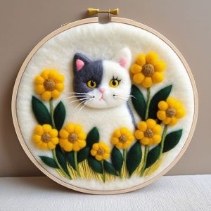 Ruopoty Tự Làm Sơn nỉ len Với Khung Tranh thêu phong cảnh hoa Người Mới Bắt Đầu Sơn Thủ Công Kim Len Đối Với Trang Trí Nội Thất