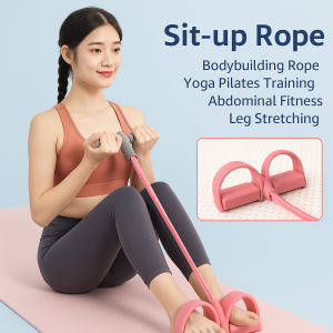 Pedal Resistance Bands Yoga Pedal Puller Elastic Sit Up Pull Rope Abdomen Waist Arm Training Elastic Pull Rope Fitness Exercise At Home Sport Equipment