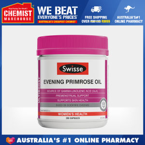 Swisse Ultiboost Evening Primrose Oil 200 Capsules Help Relieve Inflammation for Womens Health Maintain Skin Health Chemist Warehouse