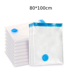 Transparent Moisture-proof Vacuum Storage Bags Anti-insects Home Storage Save Space Organizer for Blanket Pillows Clothes Bedding Travel Household Storage Supplies