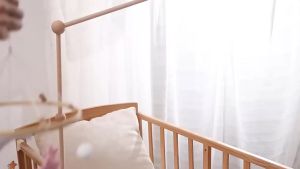 Crib Suspending Toy - Pink Felt Moon Star Cloud Cloud Mobile Decoration Soothing Game Hanging Decoration for Nursing Room Boys Children Son Kids Bedside Girls Daughter